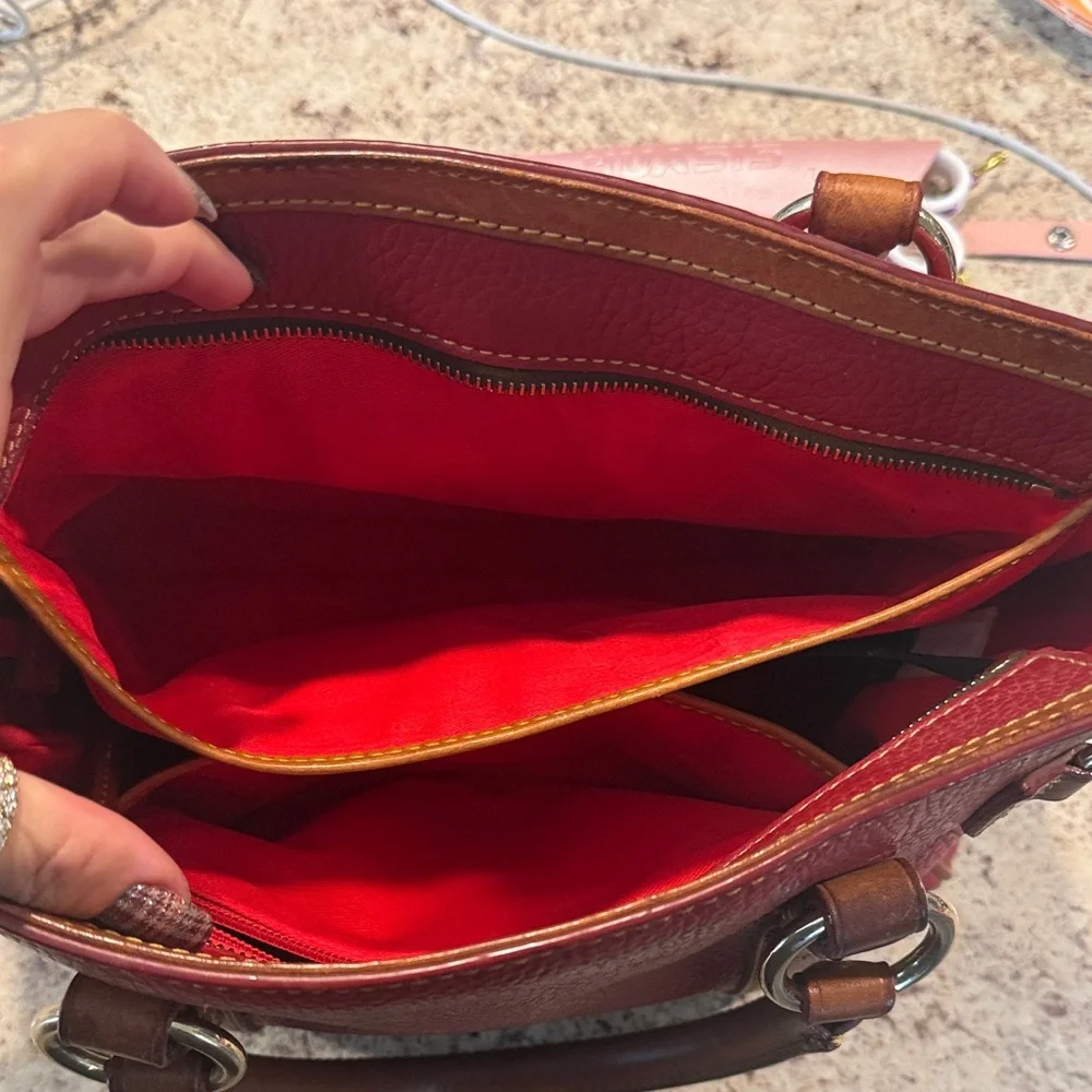 Dooney & Bourke Cherry Red Satchel - Picture 5 of 11